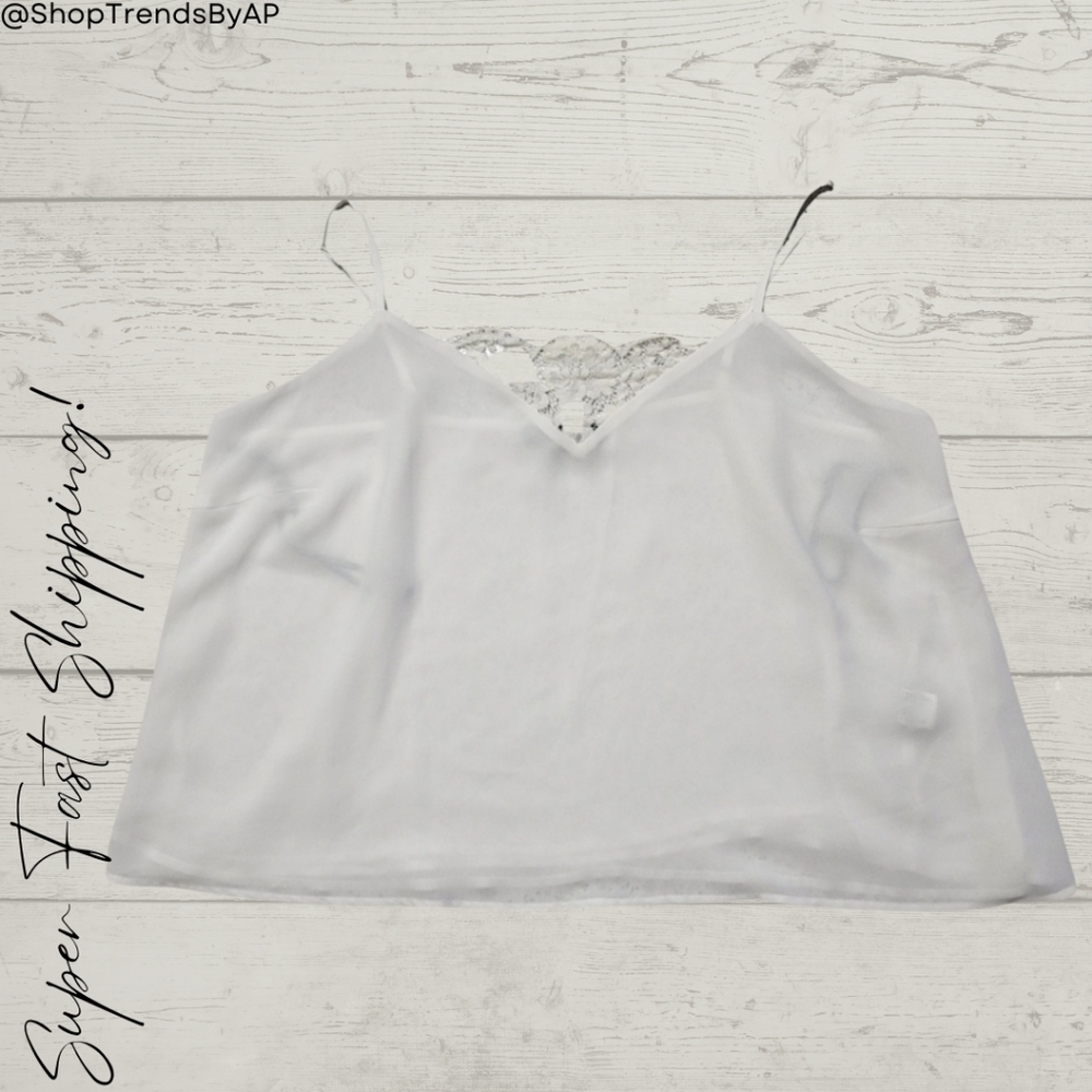Forever 21 White Lace Crop Tank